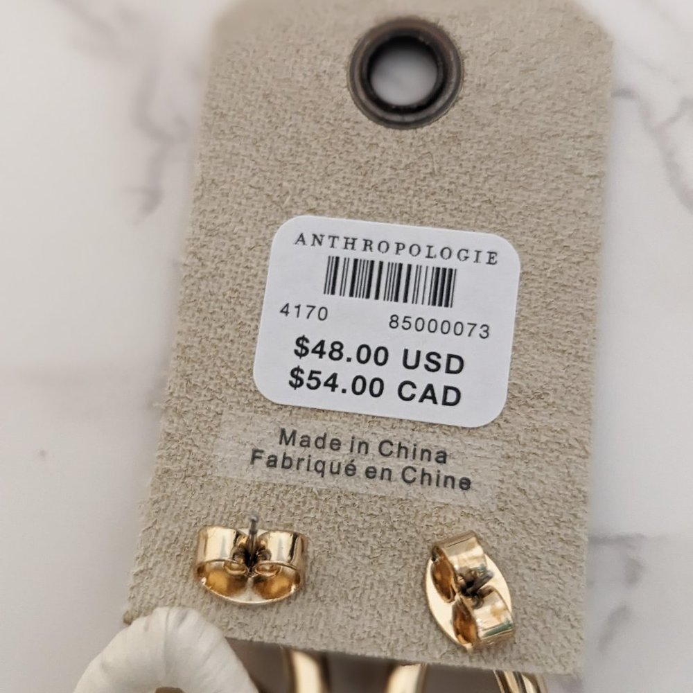 Anthropologie Triple Marquise Drop Earrings - Picture 5 of 6